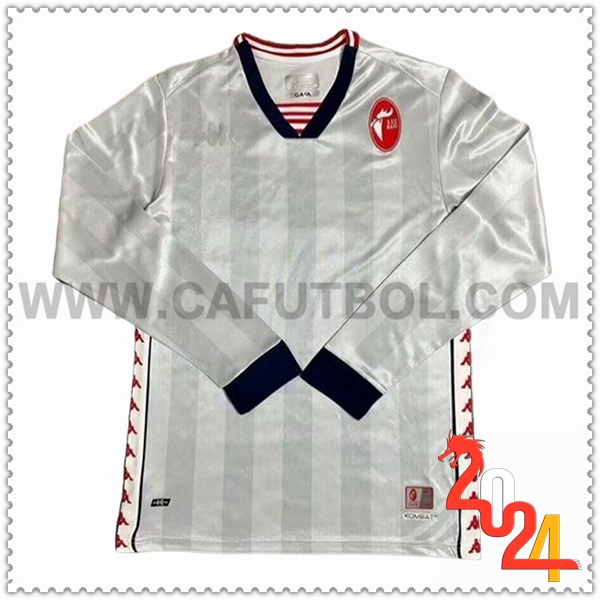 Camiseta Futbol Bari Mangas largas Gris Edicion especial 2024 2025