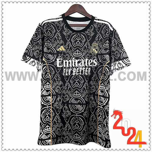 Camiseta Futbol Real Madrid Negro Edicion especial 2024 2025