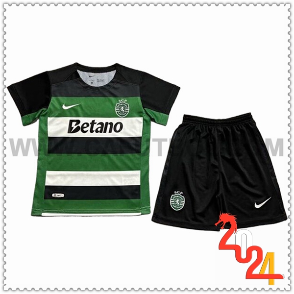 Primera Camiseta Futbol Sporting Ninos 2024 2025