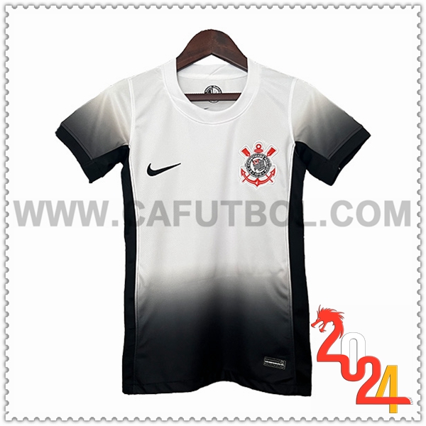 Primera Camiseta Futbol Corinthians Mujer 2024 2025