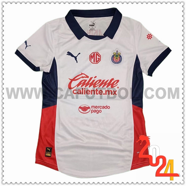 Segunda Camiseta Futbol Chivas Mujer 2024 2025