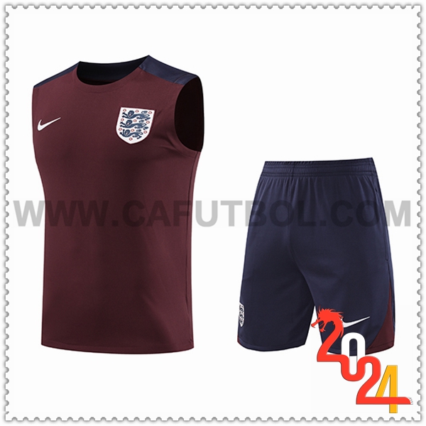 Camiseta Entrenamiento sin mangas Inglaterra Rojo/Azul 2024 2025