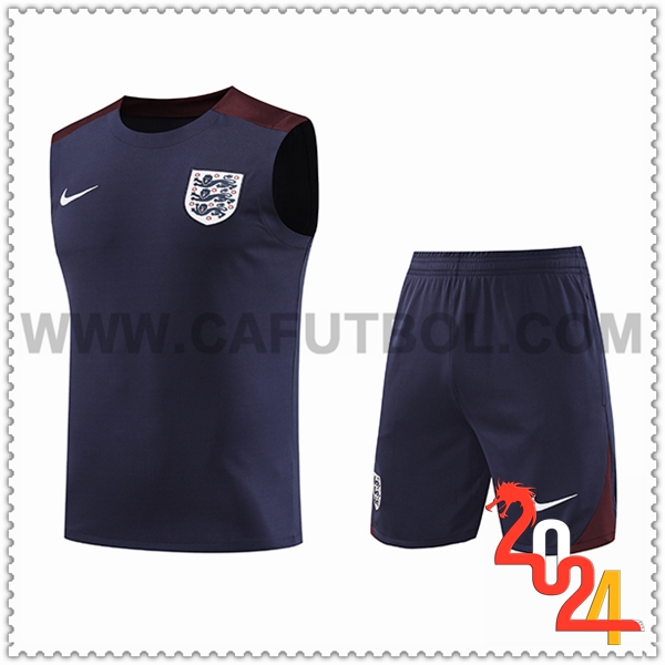 Camiseta Entrenamiento sin mangas Inglaterra Azul/Rojo 2024 2025