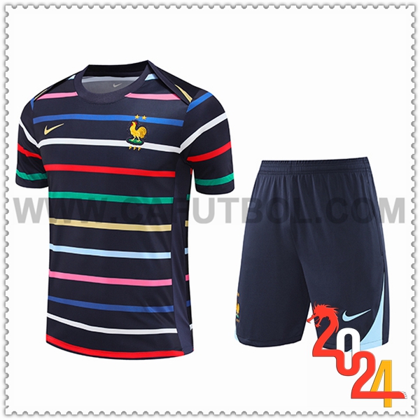 Camiseta Entrenamiento Francia Negro 2024 2025 -02