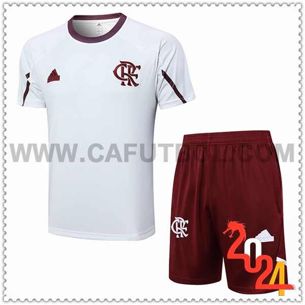 Camiseta Entrenamiento Flamengo Blanco/Rojo 2024 2025