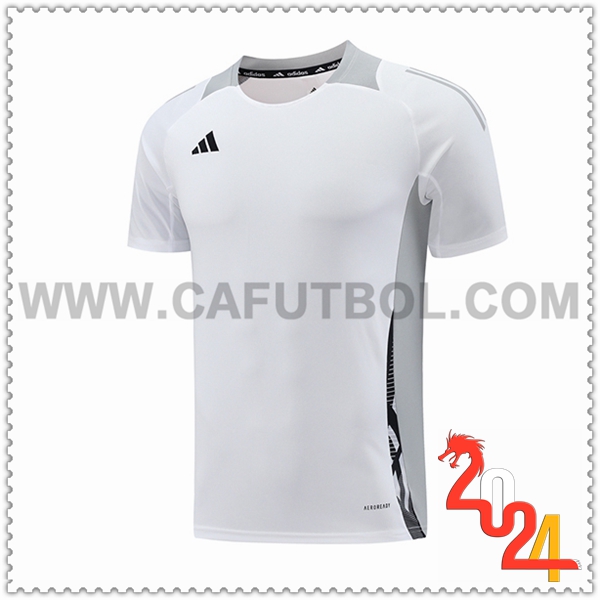 Camiseta Entrenamiento Adidas Blanco/Gris 2024 2025
