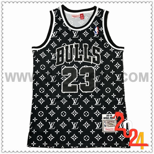 Camisetas Chicago Bulls (JORDAN #23) 2024/25 Negro/Blanco