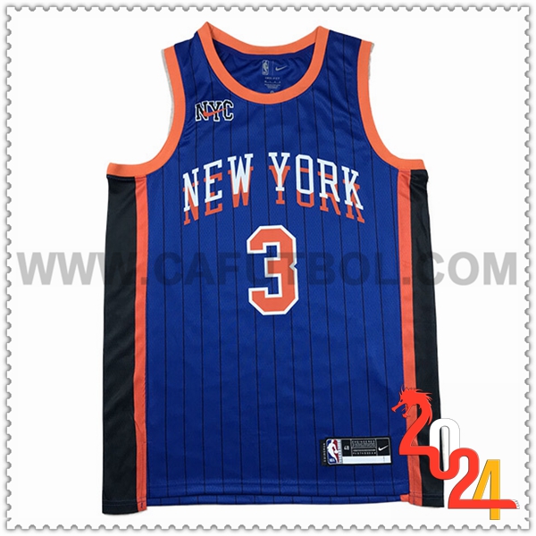 Camisetas New York Knicks (HART #3) 2024/25 Azul/Negro/Naranja