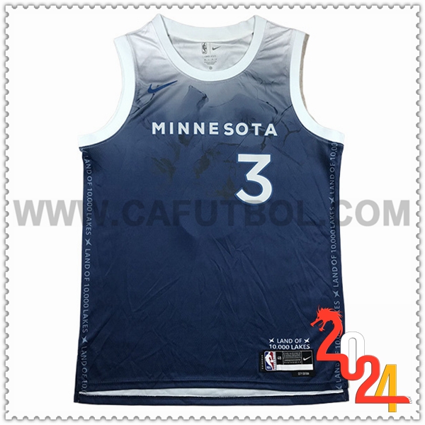 Camisetas Minnesota Timberwolves (McDANIELS #3) 2024/25 Azul/Blanco