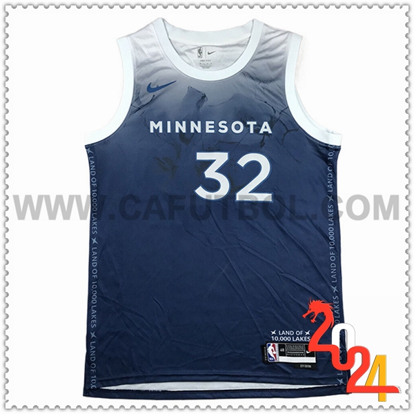 Camisetas Minnesota Timberwolves (TOWNS #32) 2024/25 Azul/Blanco