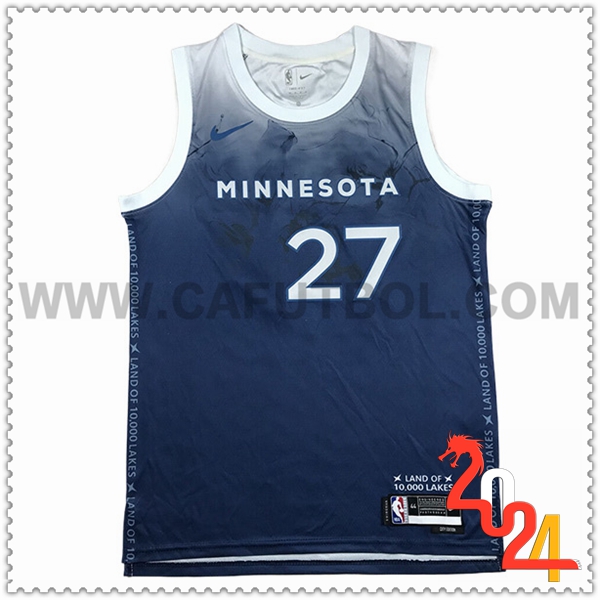 Camisetas Minnesota Timberwolves (GOBERT #27) 2024/25 Azul/Blanco