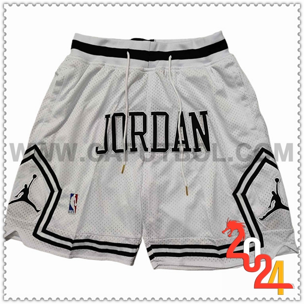 Cortos NBA Chicago Bulls 2024/25 Blanco/Negro