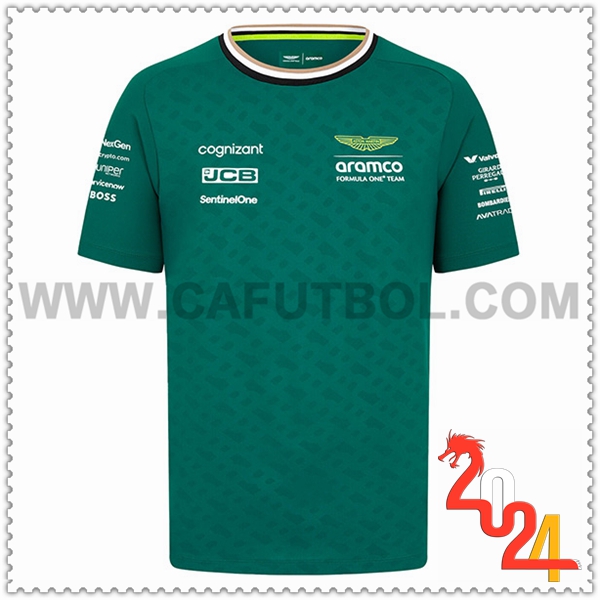 Camiseta de manga corta F1 Aston Martin Team Verde 2024