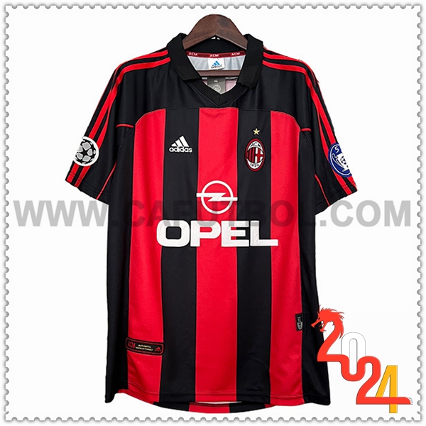 Primera Camiseta Retro AC Milan 2000/2001