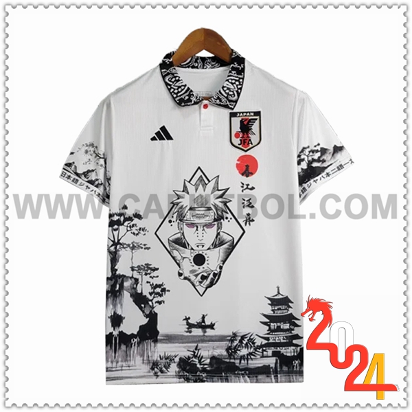 Camiseta Equipo Japon Blanco Edicion especial Naruto 2024 2025