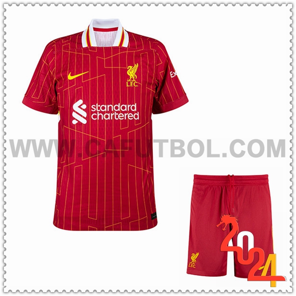 Primera Equipacion del FC Liverpool + Pantalones 2024 2025