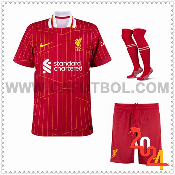 Primera Equipacion del FC Liverpool (Pantalones + Chaussettes) 2024 2025