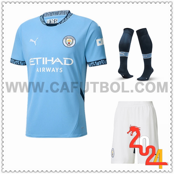 Primera Equipacion del Manchester City (Pantalones + Chaussettes) 2024 2025
