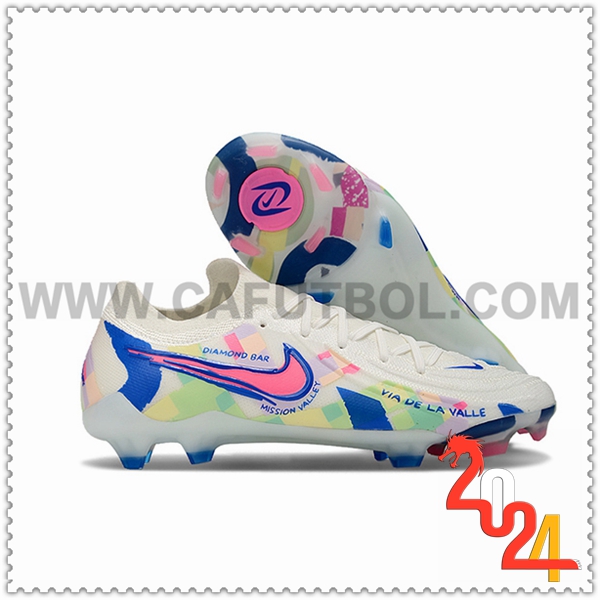 Nike Botas De Fútbol Phantom Luna Elite NU FG Blanco/Azul/Rosa -05