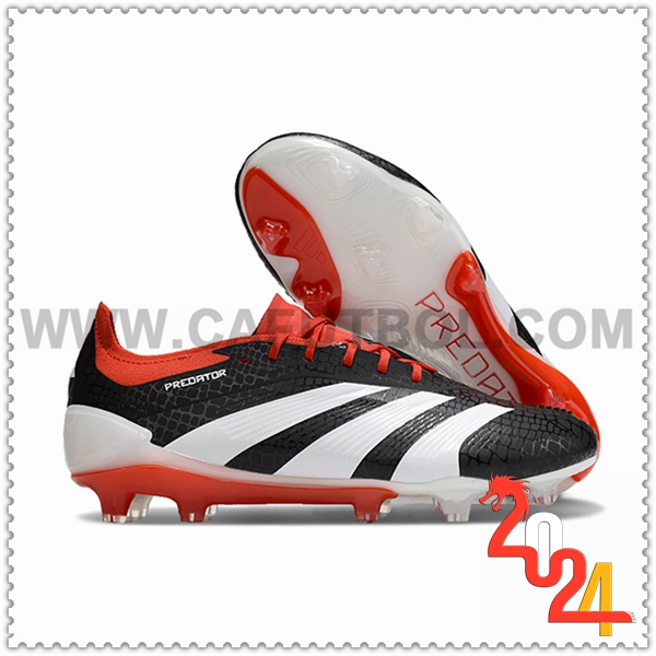 Adidas Botas De Fútbol Predator Elite FG Blanco/Negro/Rojo