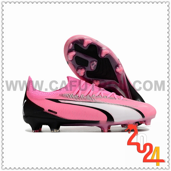 PUMA Botas De Fútbol Ultra Ultimate FG Rosa/Blanco/Negro