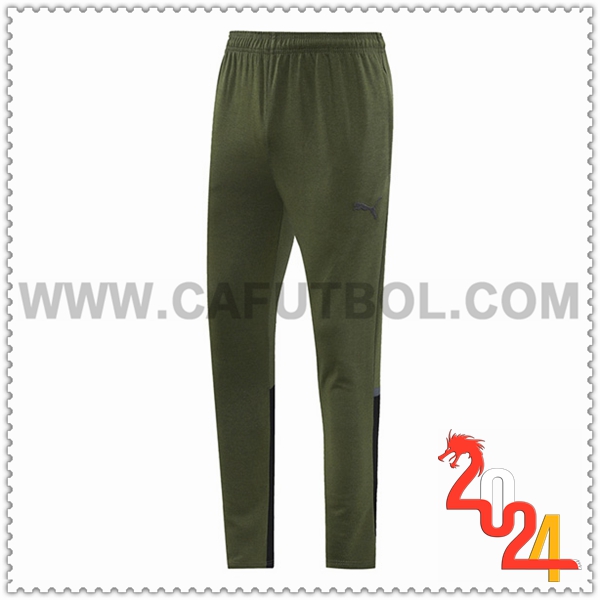 Pantalon Entrenamiento PUMA Verde/Negro 2024 2025