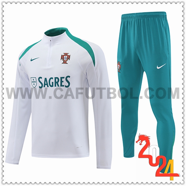 Chandal Futbol Portugal Blanco/Verde 2024 2025