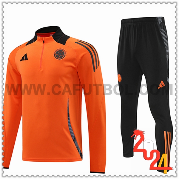 Chandal Futbol Colombia Naranja/Negro 2024 2025