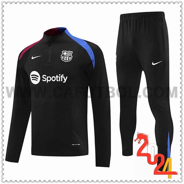 Chandal Futbol FC Barcelona Ninos Negro/Azul/Rojo 2024 2025