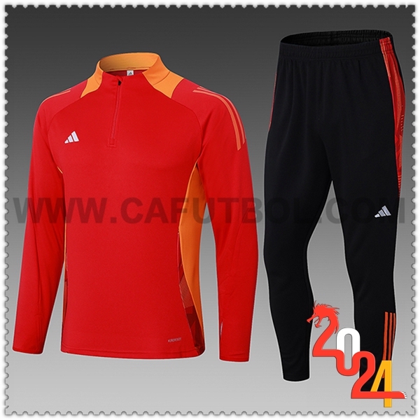 Chandal Futbol Adidas Ninos Rojo/Naranja 2024 2025