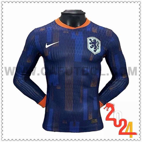 Segunda Camiseta Futbol Paises Bajos Mangas largas Eurocopa 2024