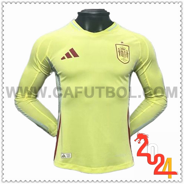 Segunda Camiseta Futbol Espana Mangas largas Eurocopa 2024