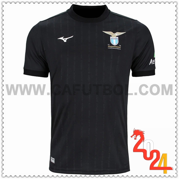 Camiseta Futbol Lazio Negro Edicion Campeon del 50.º Aniversario