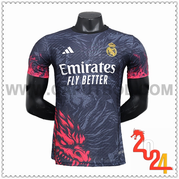 Camiseta Futbol Real Madrid Negro/Rojo Edicion especial 2024 2025