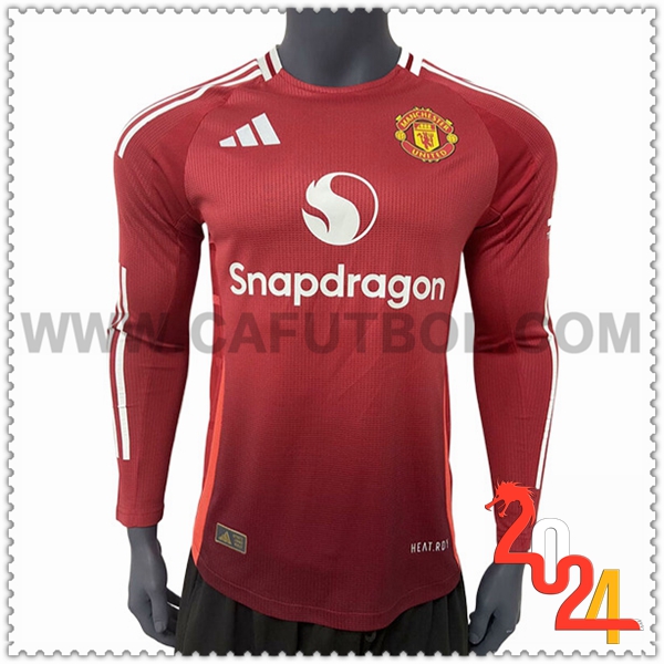 Primera Camiseta Futbol Manchester United Mangas largas 2024 2025