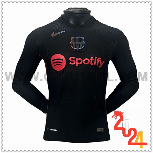 Segunda Camiseta Futbol FC Barcelona Mangas largas 2024 2025