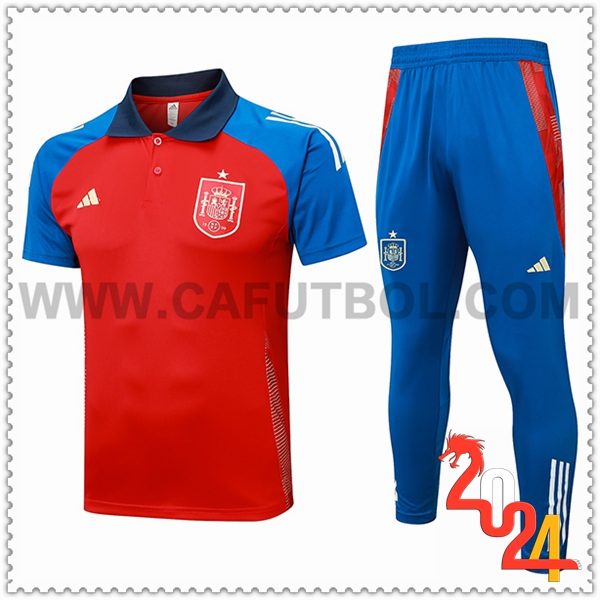 Camiseta Polo España Rojo/Azul 2024 2025