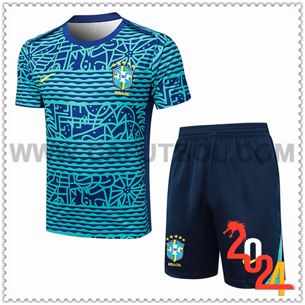 Camiseta Entrenamiento Brasil Azul/Verde 2024 2025 -02