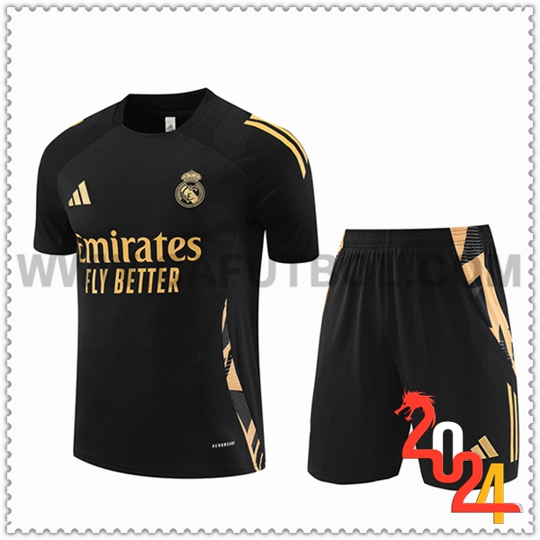 Camiseta Entrenamiento Real Madrid Negro/Amarillo 2024 2025
