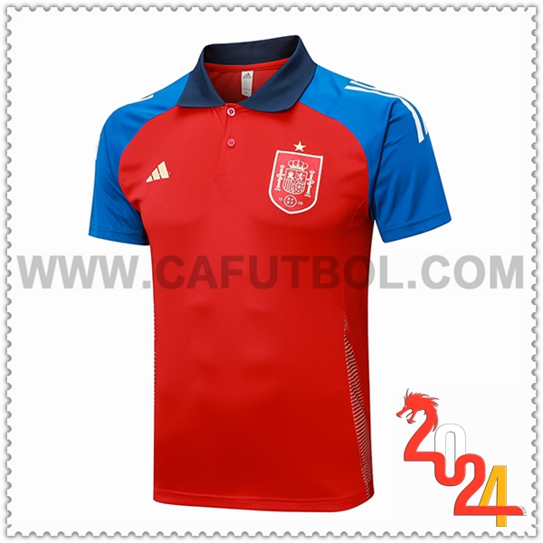 Camiseta Polo España Rojo/Azul 2024 2025