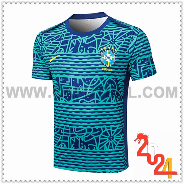 Camiseta Entrenamiento Brasil Azul/Verde 2024 2025