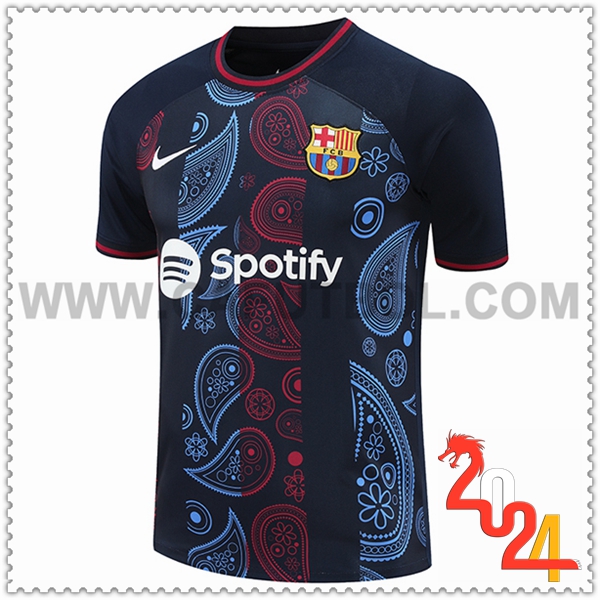 Camiseta Entrenamiento FC Barcelona Negro/Rojo/Azul 2024 2025