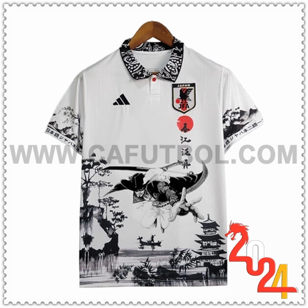 Camiseta Equipo Japon Blanco/Negro Edicion especial 06 2024 2025