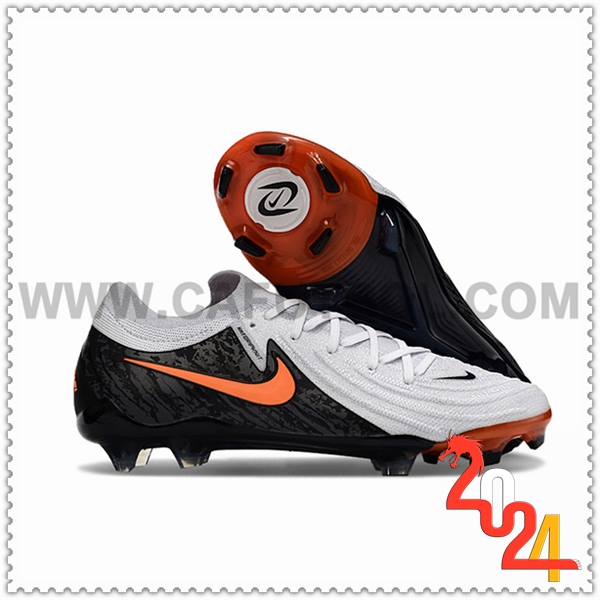 Nike Botas De Fútbol Phantom Luna Elite NU FG Blanco/Negro/Naranja -03