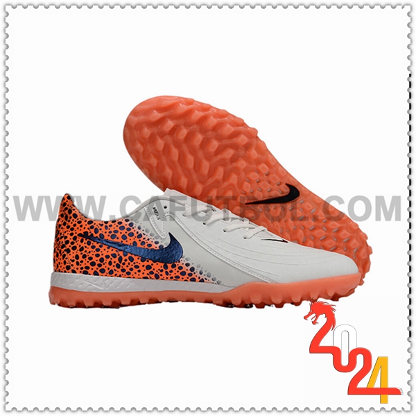 Nike Botas De Fútbol Phantom GX II ACAD LV8 TF Blanco/Naranja/Negro