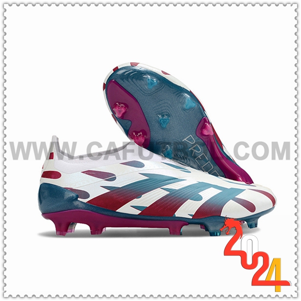 Adidas Botas De Fútbol PREDATOR ELITE LACELESS BOOTS FG Blanco/Verde/Rojo