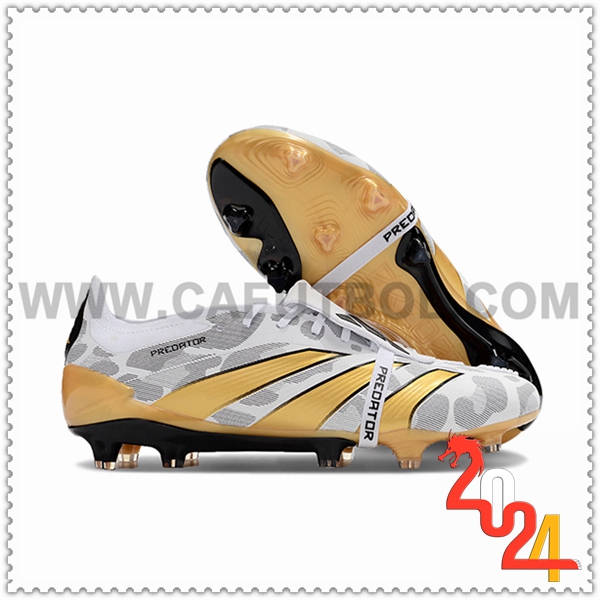 Adidas Botas De Fútbol Predator Elite Tongue FG Amarillo/Blanco/Gris