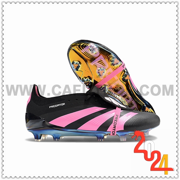 Adidas Botas De Fútbol Predator Elite Tongue FG Negro/Rosa