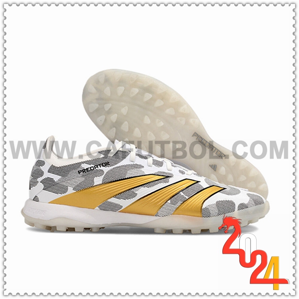 Adidas Botas De Fútbol PREDATOR 24 ELITE TF BOOTS Gris/Amarillo/Blanco