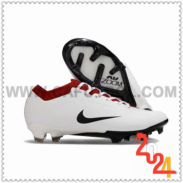 Nike Botas De Fútbol AIR Zoom Mercurial Vapor 15 Elite XXV T90 FG Blanco/Rojo/Negro